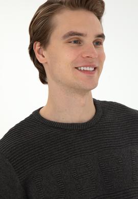 Erkek Antrasit Melanj Kazak - 50293089021