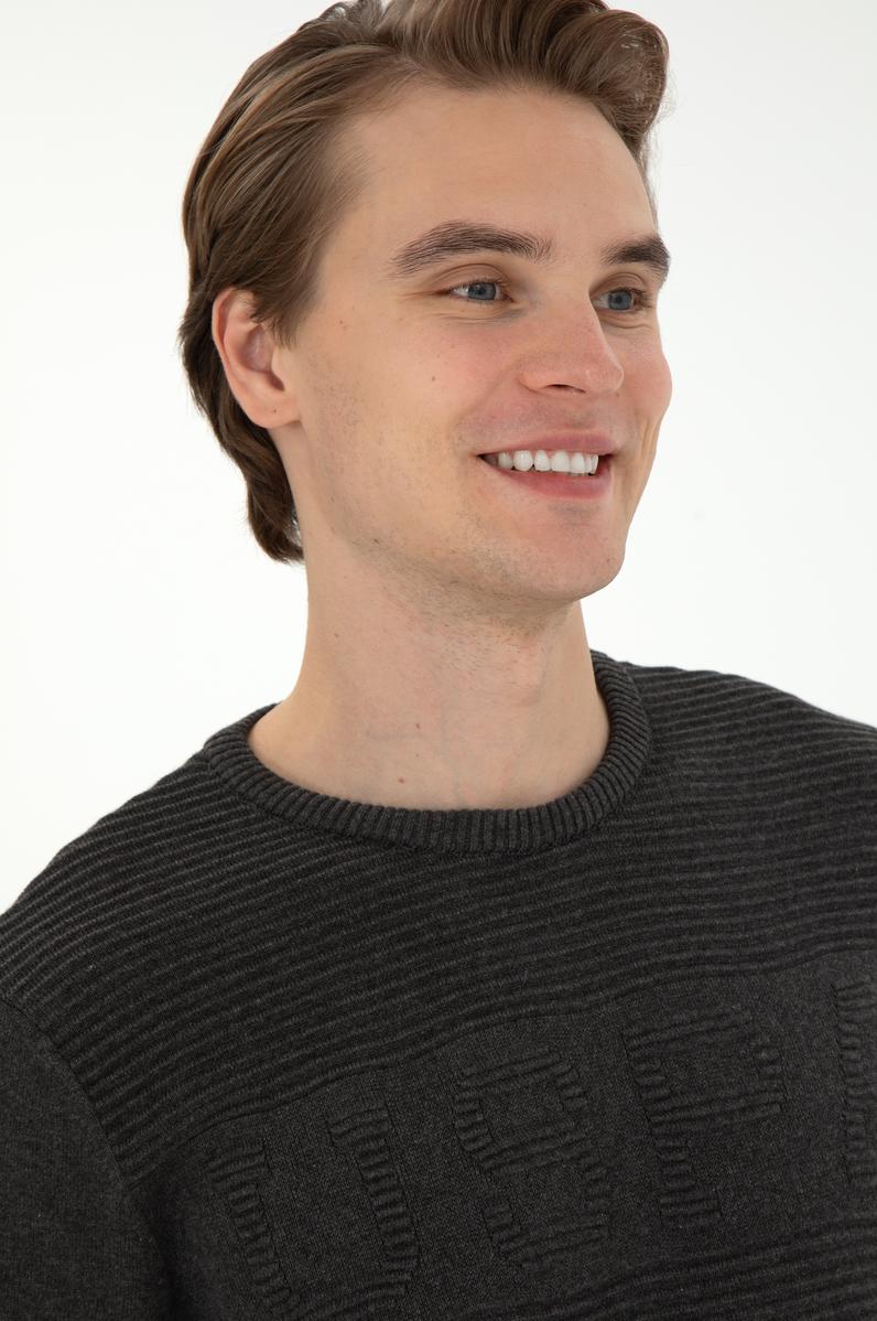 Erkek Antrasit Melanj Kazak