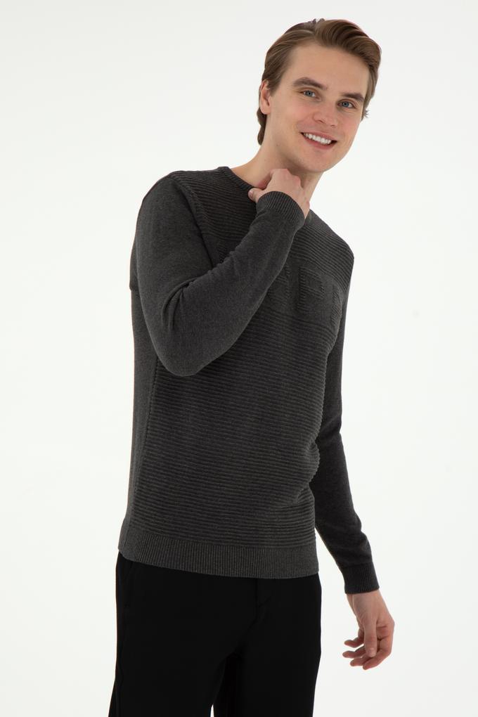 Erkek Antrasit Melanj Kazak