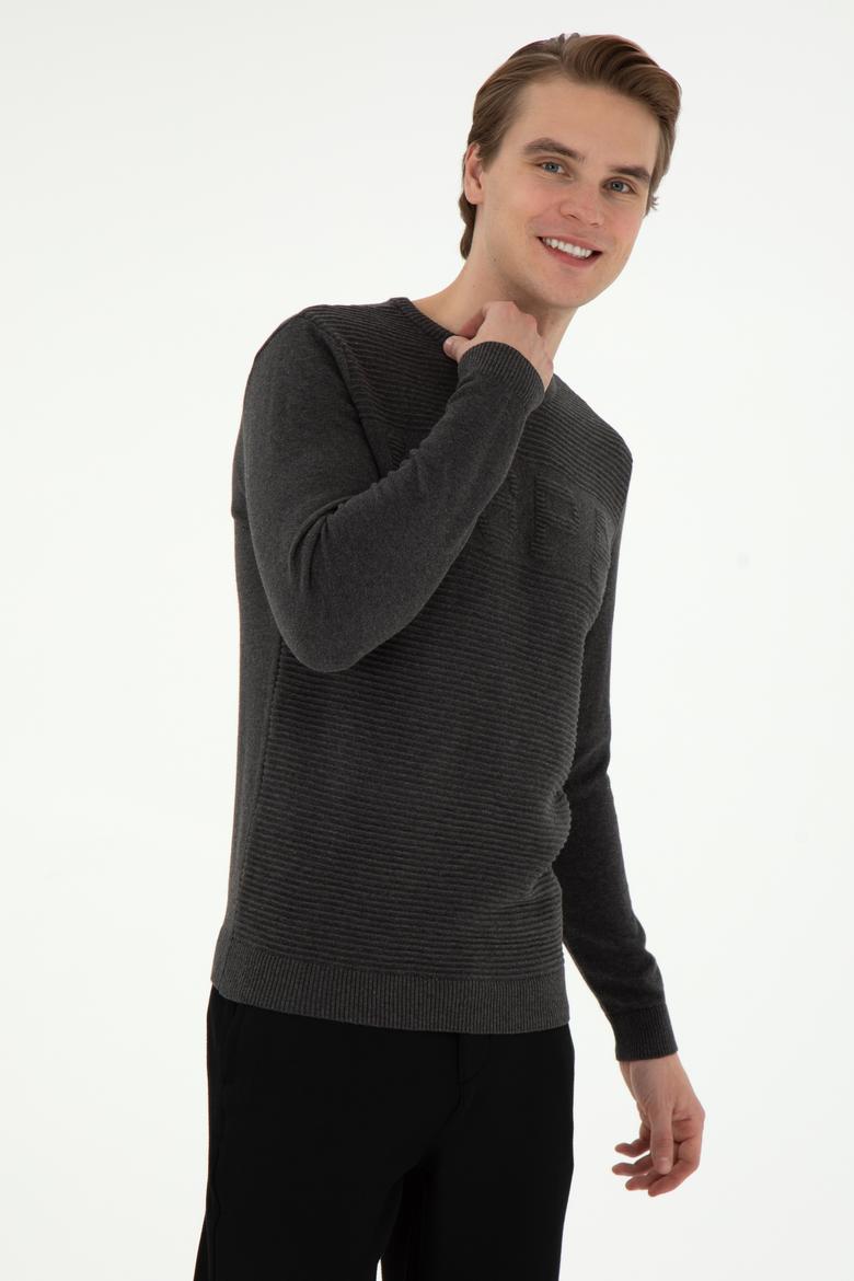 Erkek Antrasit Melanj Kazak