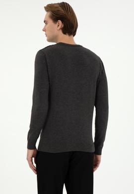 Erkek Antrasit Melanj Kazak - 50293089021