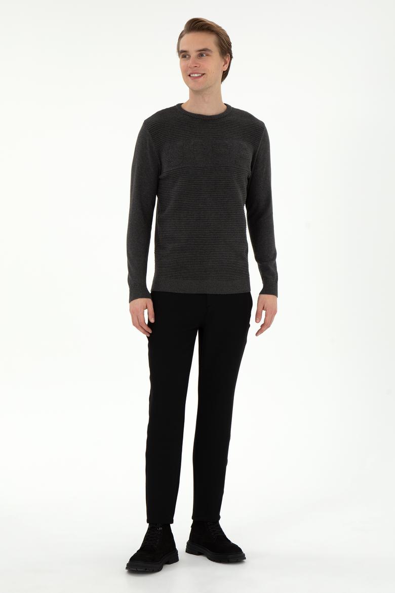 Erkek Antrasit Melanj Kazak - 50293089021