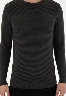 Erkek Antrasit Melanj Kazak - 50293089021