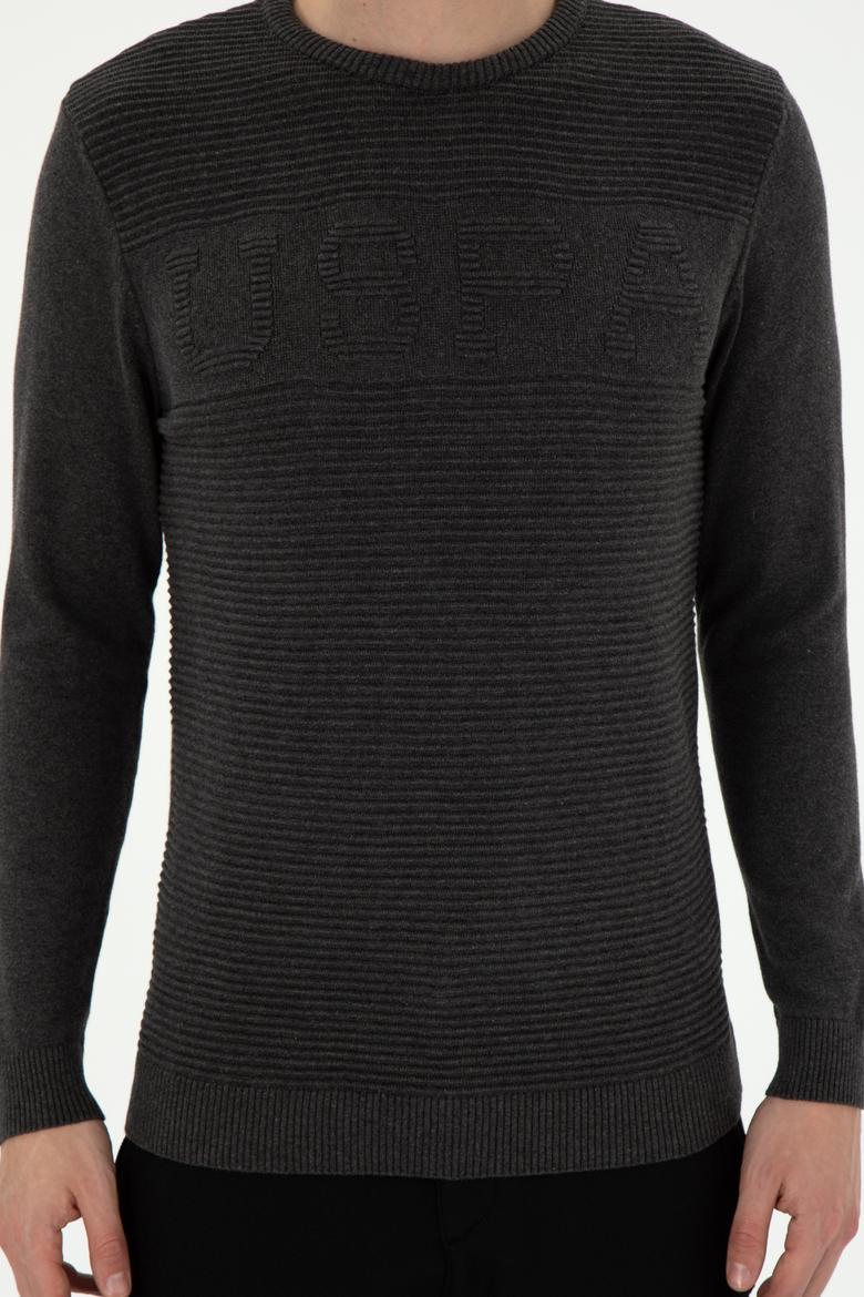 Erkek Antrasit Melanj Kazak - 50293089021