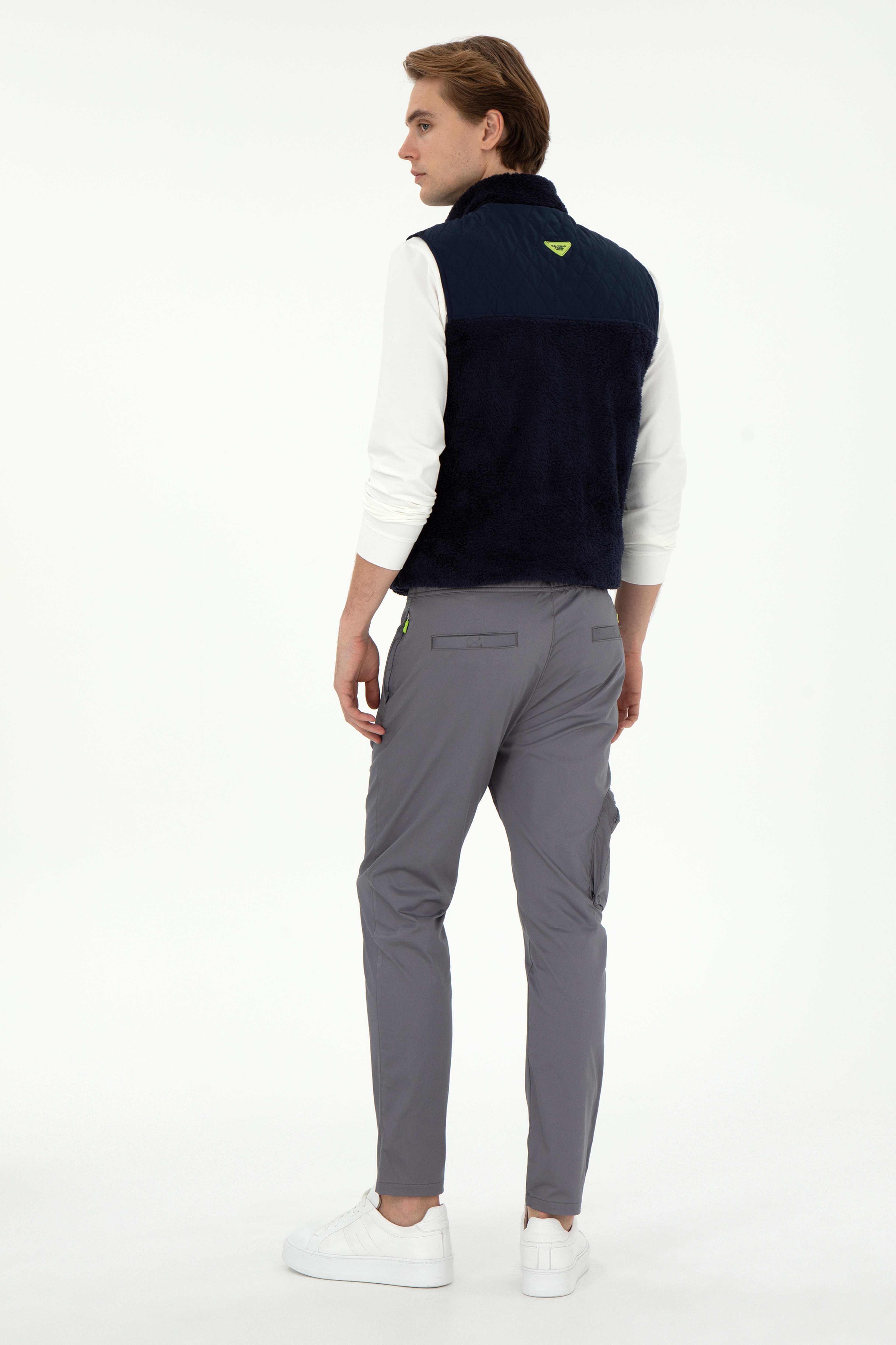 Erkek Carrot Fit Gri Kanvas Pantolon - Image 4