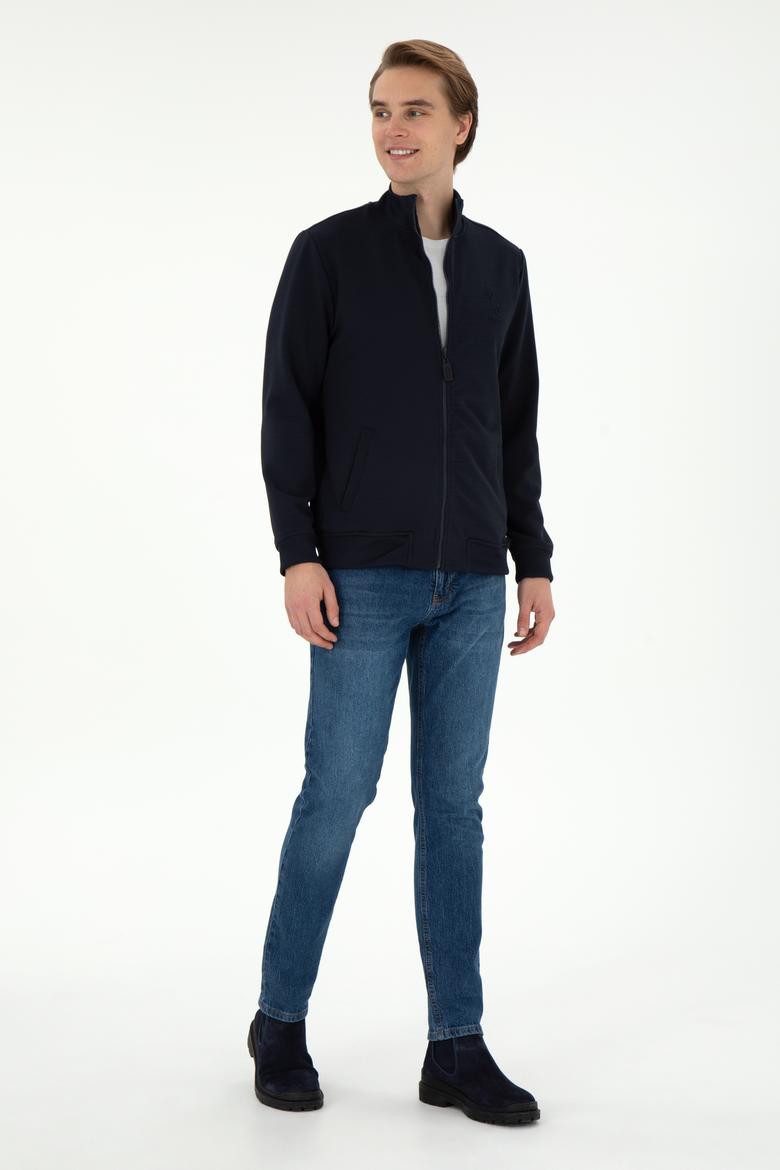 Erkek Lacivert Örme Hırka - 50290747007