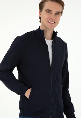 Erkek Lacivert Örme Hırka - 50290747007