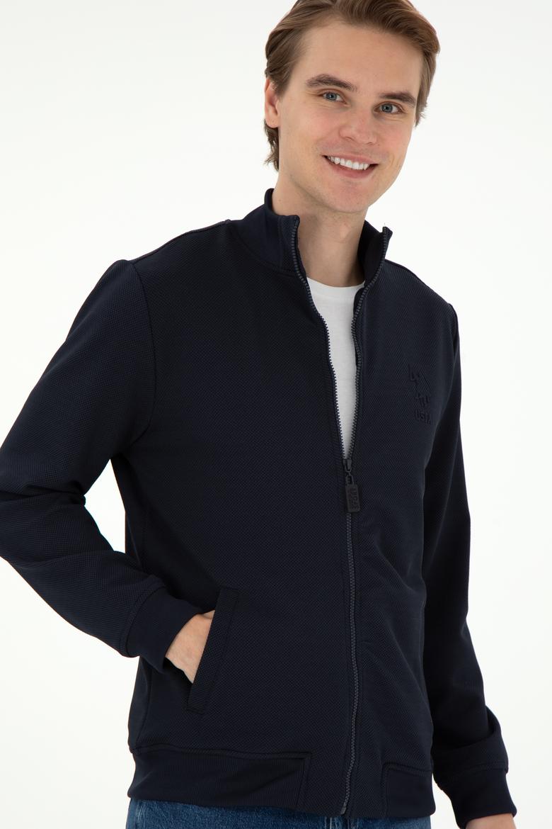 Erkek Lacivert Örme Hırka - 50290747007