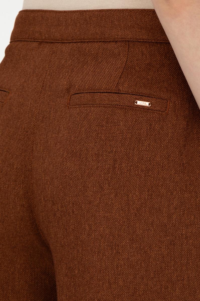 Kadın Kahverengi Loose Fit Kanvas Pantolon