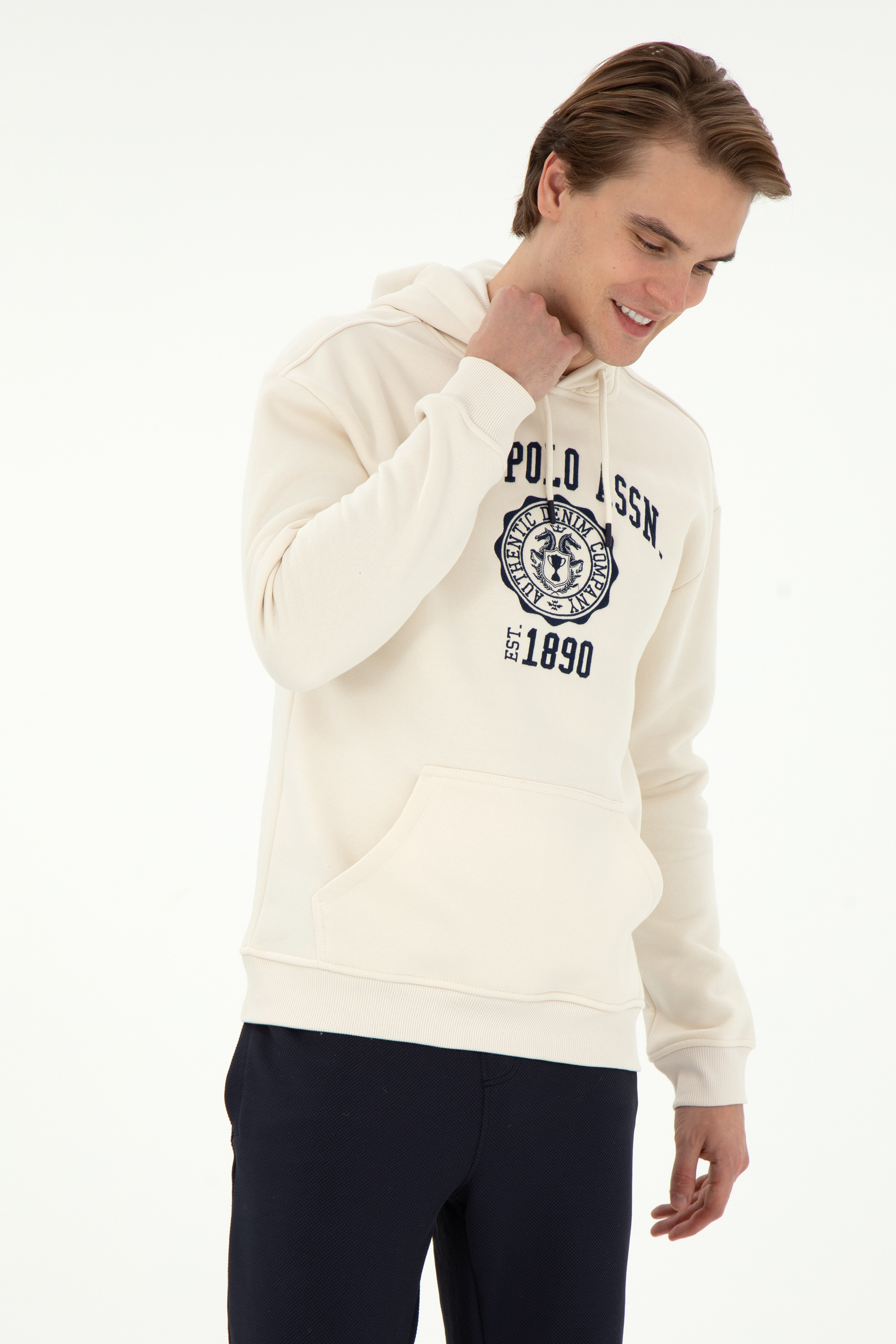 Erkek Krem Sweatshirt - Image 1
