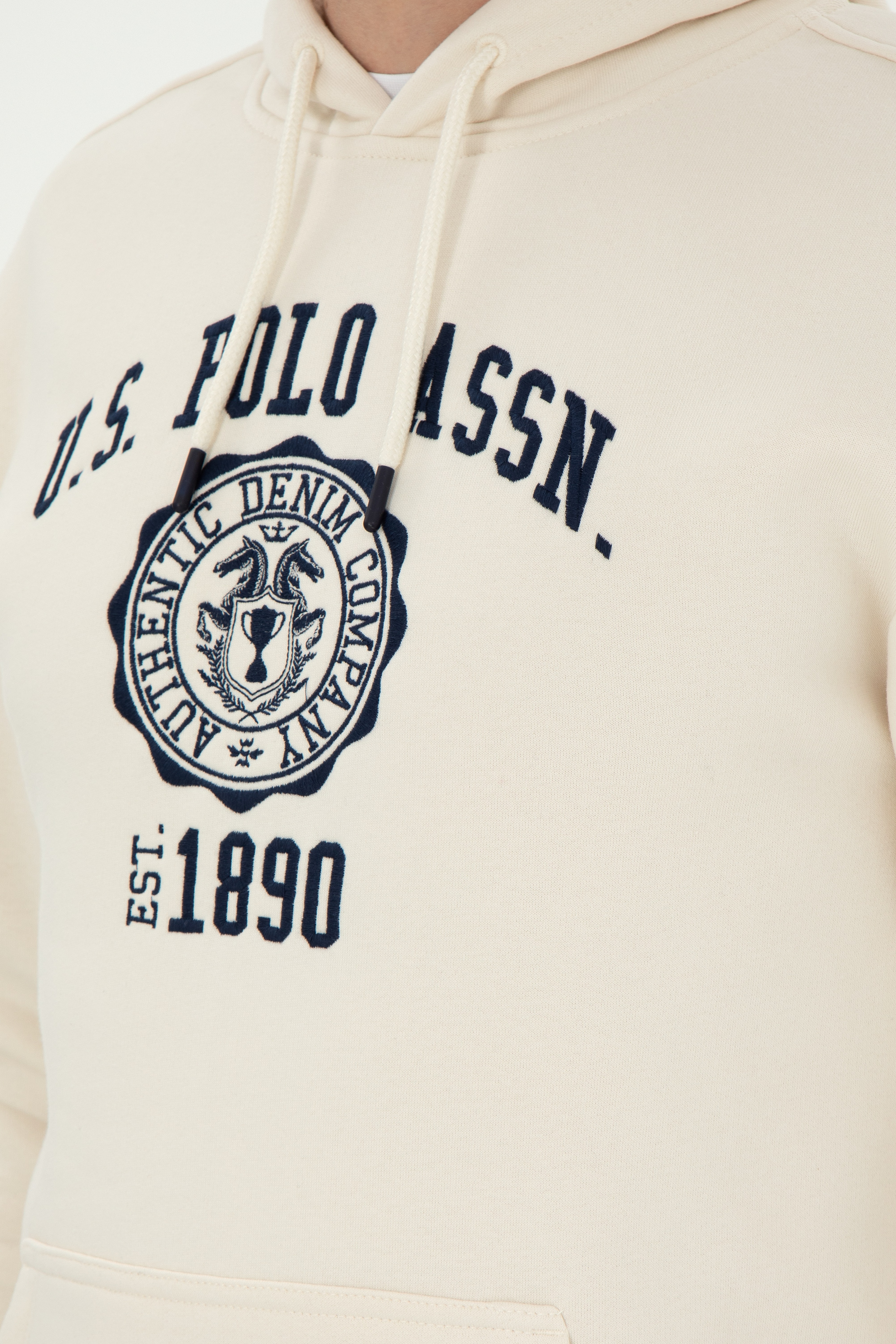 Erkek Krem Sweatshirt - Image 7