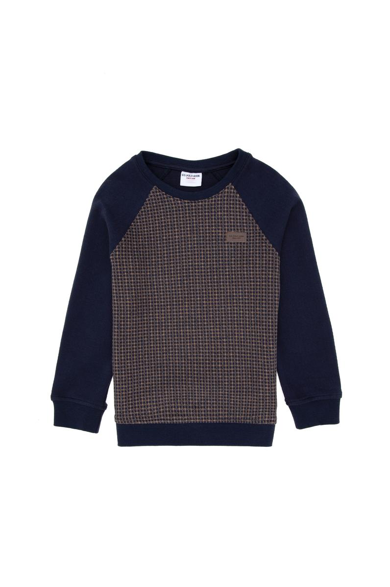 Erkek Çocuk İndigo Bisiklet Yaka Sweatshirt