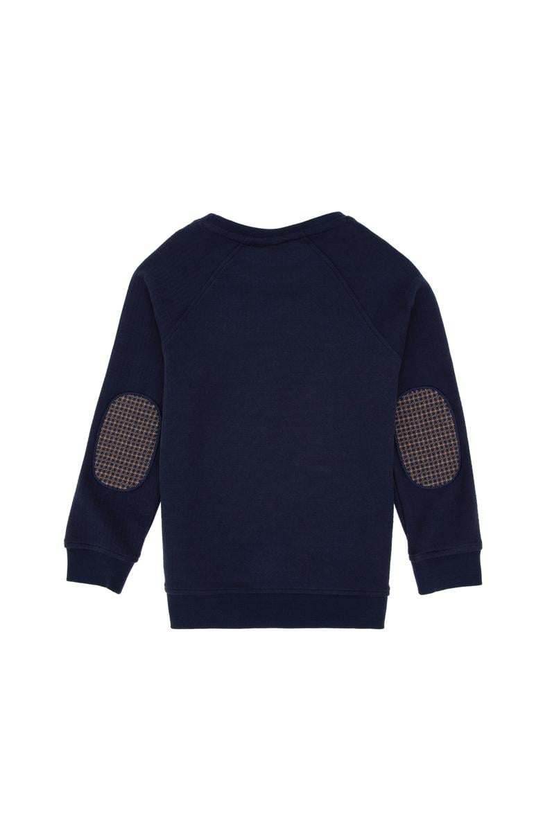 Erkek Çocuk İndigo Bisiklet Yaka Sweatshirt