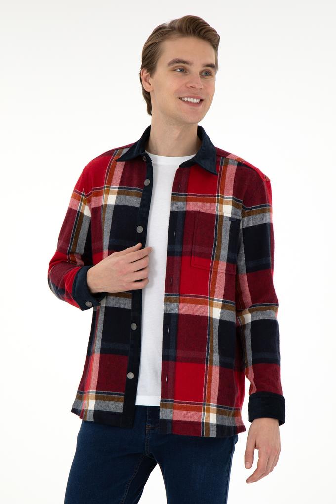 Erkek Kırmızı Uzun Kollu Gömlek