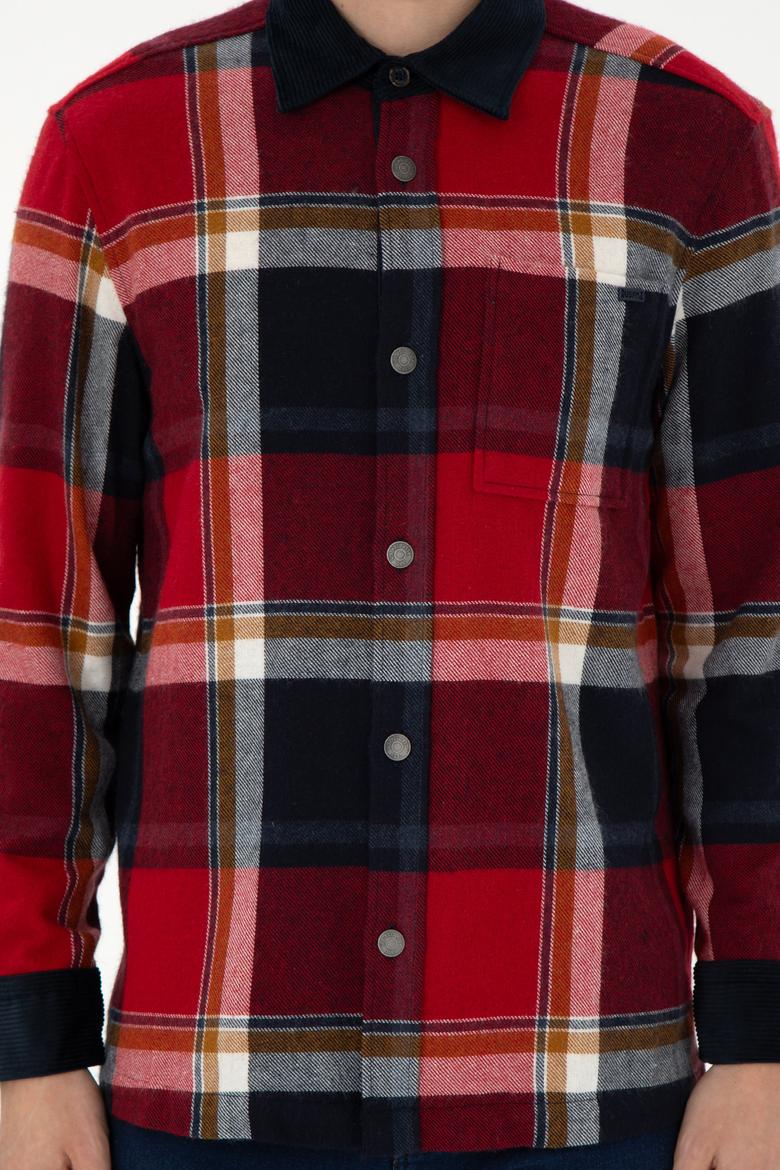 Erkek Kırmızı Uzun Kollu Gömlek - 50291252005