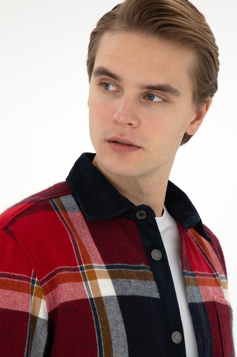 Erkek Kırmızı Uzun Kollu Gömlek