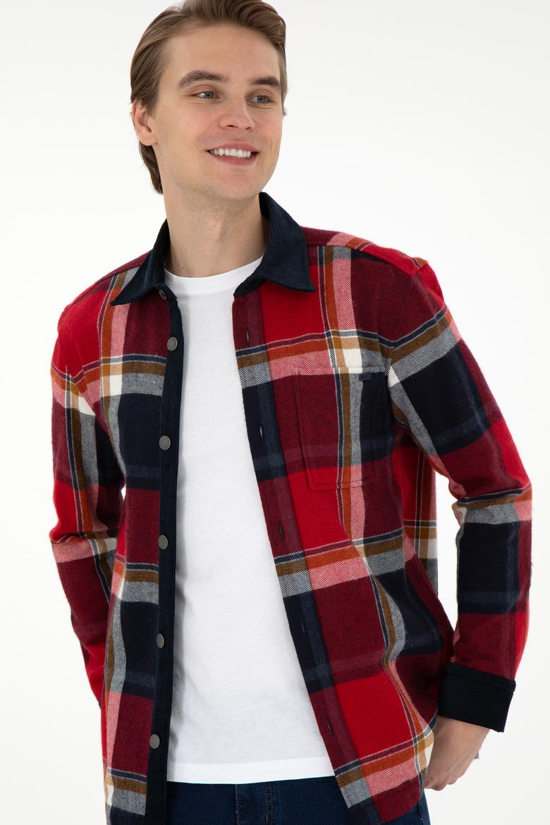 Erkek Kırmızı Uzun Kollu Gömlek - 50291252005