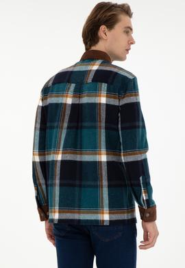 Erkek Koyu Yeşil Uzun Kollu Gömlek - 50291252018