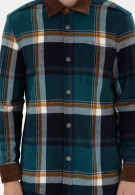 Erkek Koyu Yeşil Uzun Kollu Gömlek - 50291252018