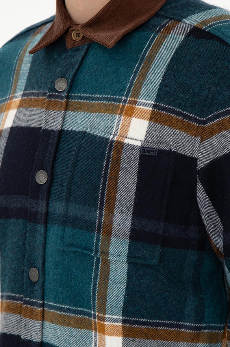 Erkek Koyu Yeşil Uzun Kollu Gömlek