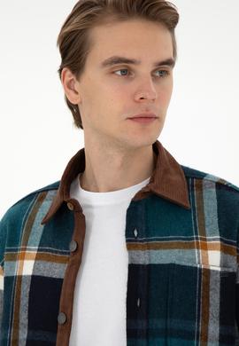 Erkek Koyu Yeşil Uzun Kollu Gömlek - 50291252018