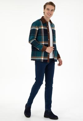 Erkek Koyu Yeşil Uzun Kollu Gömlek - 50291252018