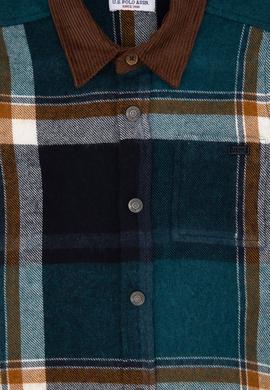 Erkek Çocuk Koyu Yeşil Uzun Kollu Gömlek - 50292973013