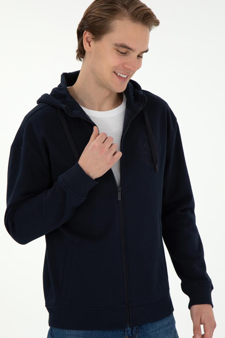 Erkek Lacivert Örme Hırka - 50290731026