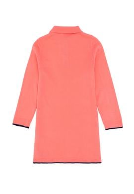 Kız Çocuk Nar Çiçeği Polo Yaka Triko Elbise - 50297179004