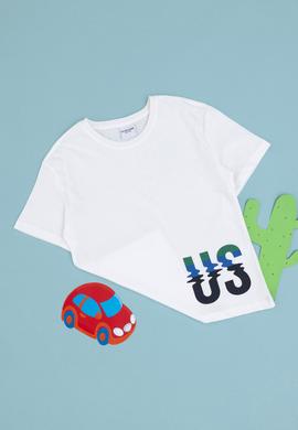 Erkek Çocuk Beyaz Tişört - 50295427006