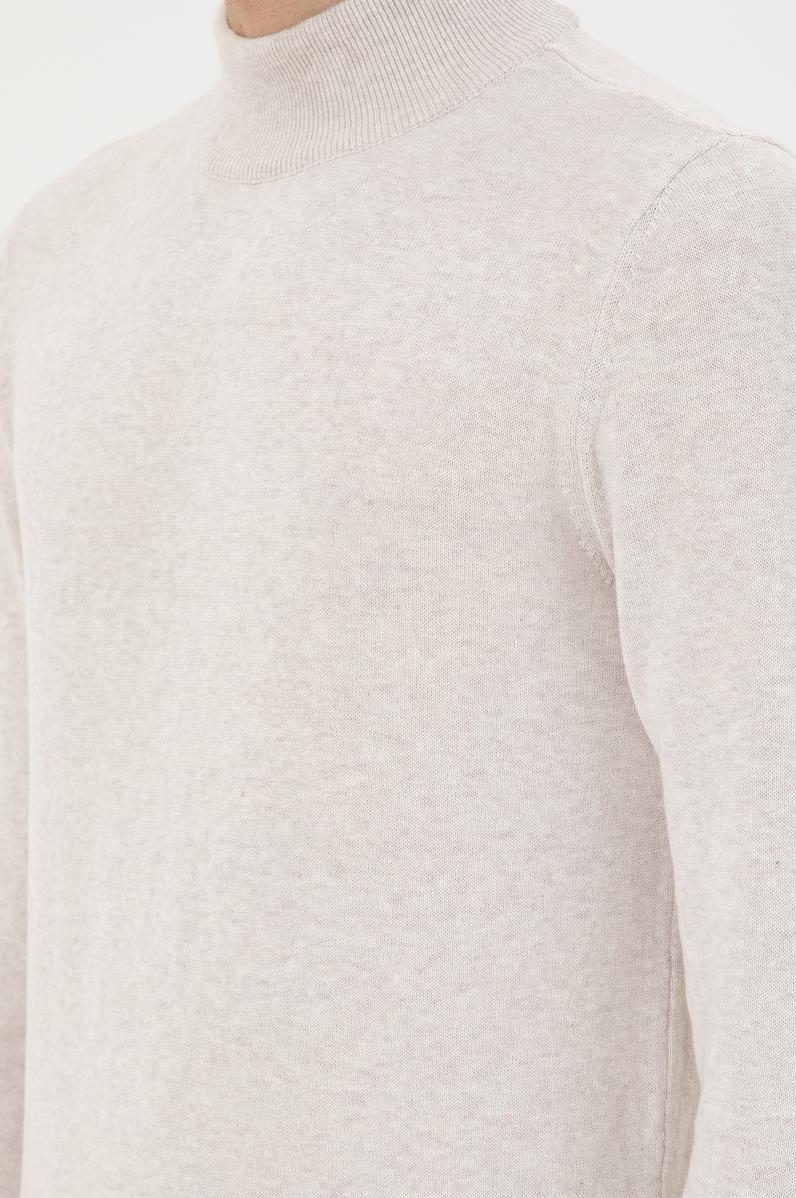 Erkek Slim Fit Yarım Balıkçı Yaka Taş Melanj Basic Kazak