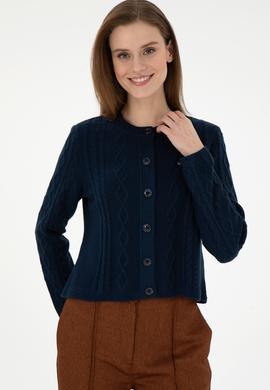 Kadın Lacivert Triko Hırka - 50297097008