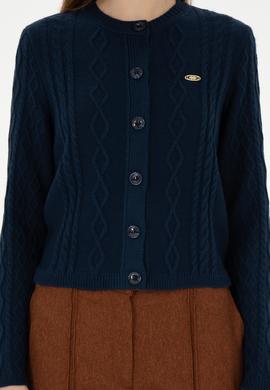 Kadın Lacivert Triko Hırka - 50297097008