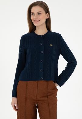 Kadın Lacivert Triko Hırka - 50297097008