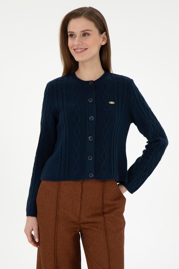 Kadın Lacivert Triko Hırka