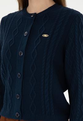 Kadın Lacivert Triko Hırka - 50297097008