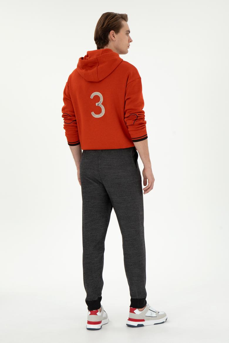 Erkek Antrasit Melanj Triko Pantolon - 50277419016