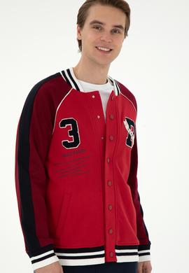 Erkek Kırmızı Örme Hırka - 50270843017