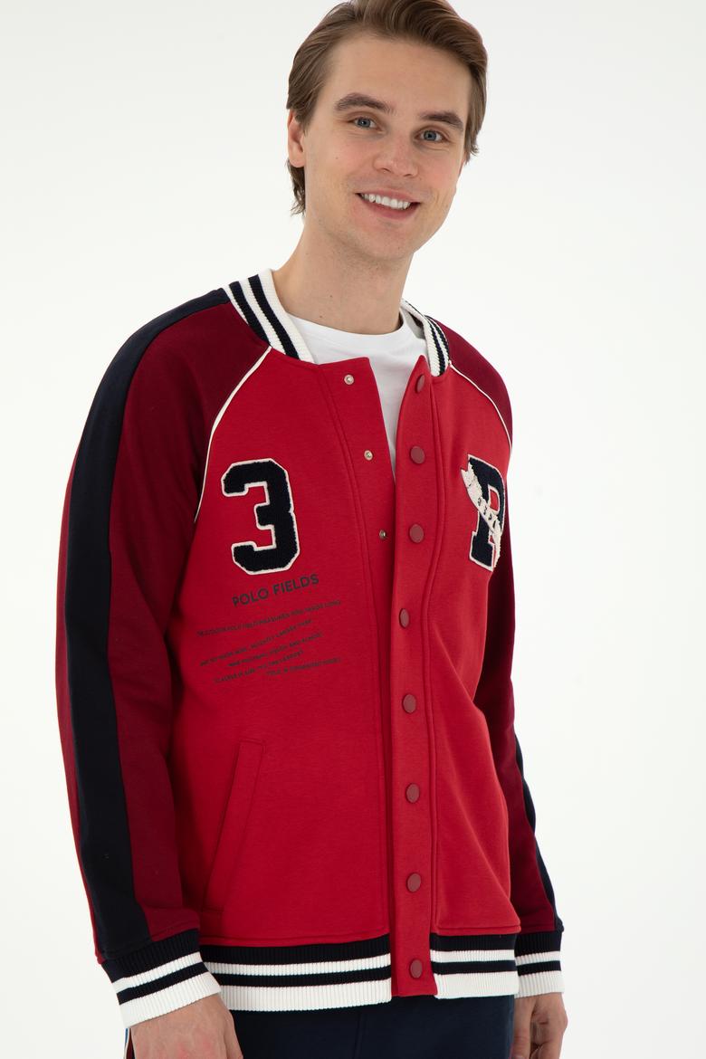 Erkek Kırmızı Örme Hırka - 50270843017