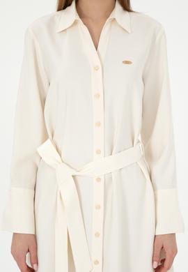 Kadın Krem Mini Boy Dokuma Elbise - 50297327004