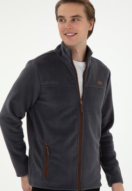 Erkek Antrasit  Polar Örme Hırka - 50290594039