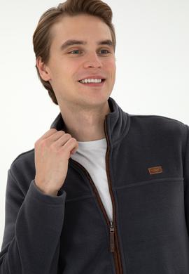 Erkek Antrasit  Polar Örme Hırka - 50290594039