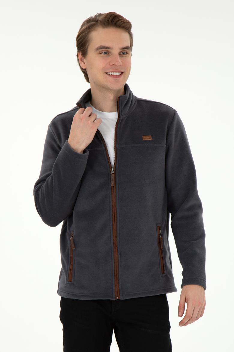 Erkek Antrasit  Polar Örme Hırka