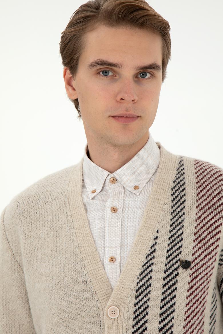 Erkek Taş Triko Hırka - 50293100025