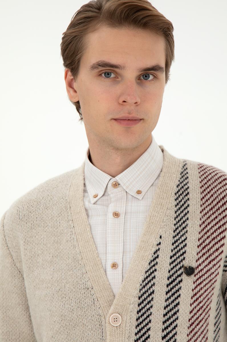 Erkek Taş Triko Hırka