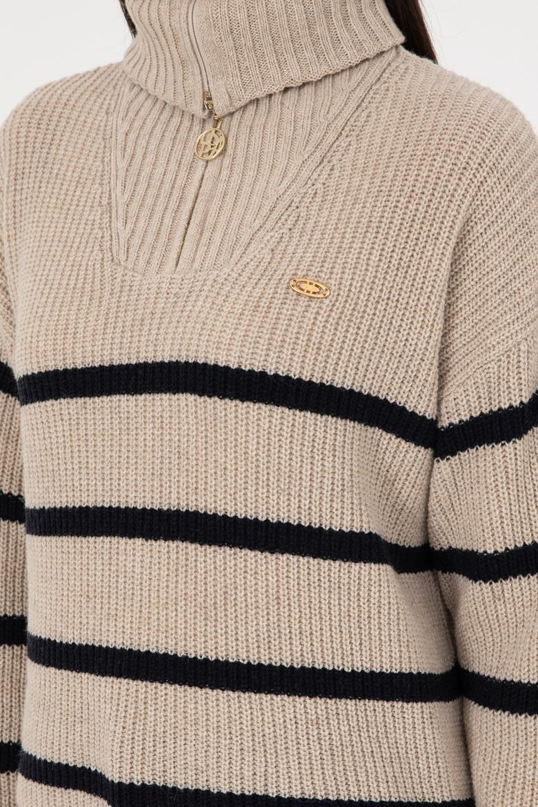 Kadın Taş V Yaka Kazak - 50297407003