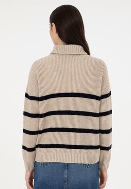 Kadın Taş V Yaka Kazak - 50297407003