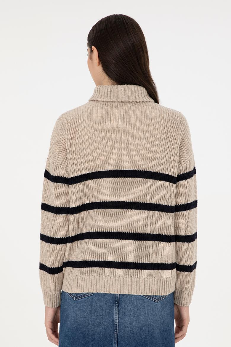 Kadın Taş V Yaka Kazak - 50297407003