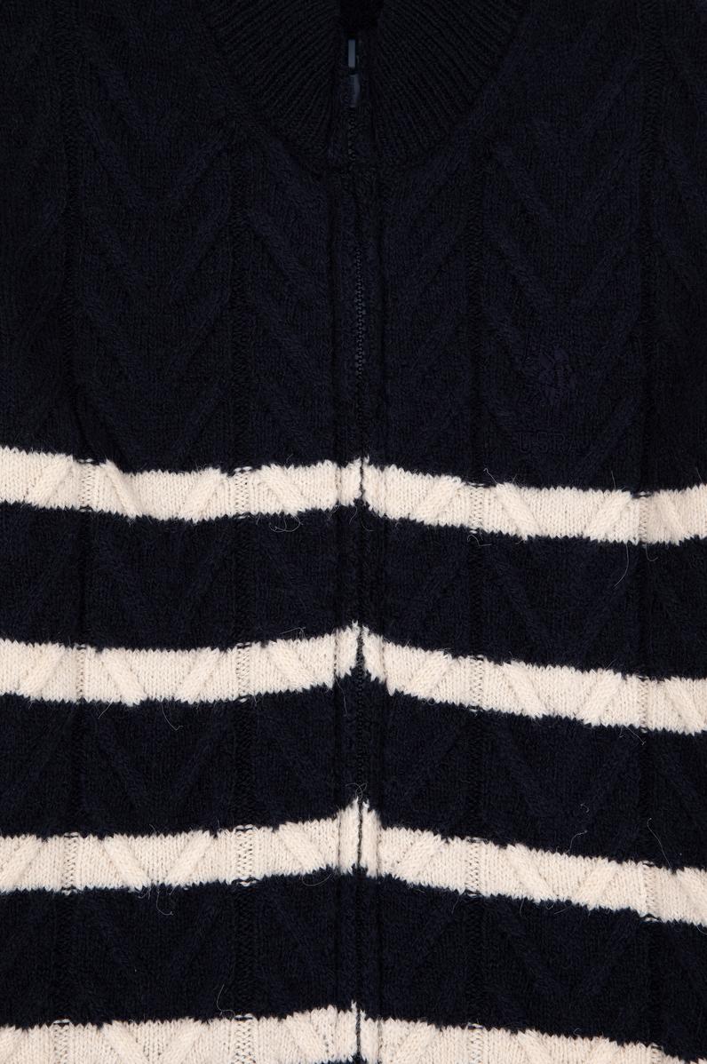 Erkek Çocuk Fermuarlı Lacivert Triko Hırka