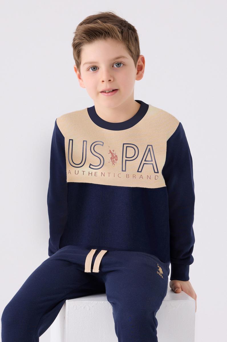 Erkek Çocuk Bej Pijama Takımı